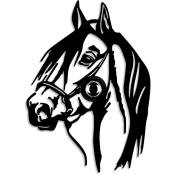 Applique murale décoratif Apertura tête de cheval L41xH57cm Métal Noir - Noir