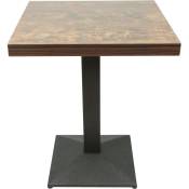 Aqrau - Table Haute, Table de Bar Carrée Vintage 60x75cm Table de bar Table Bistro AQB109
