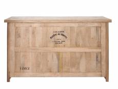 Bar en bois clair 3 tiroirs 2 tablettes - casimir 53212