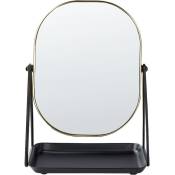 Beliani - Miroir de Maquillage Verre Double Face 20
