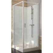 Cabine de douche carrée à porte pivotante Iziglass