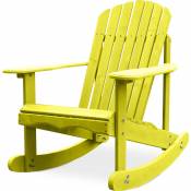 Chaise à bascule de jardin Adirondack Jaune pâle - Bois - Jaune pâle