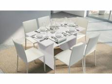 Console de livre extensible, peu encombrante, 100% made in italy, table refermable moderne, 120x35 a 70x75 cm, couleur blanc 8052773810166