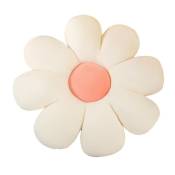 Coussin de sol- Coussin épaissi- Forme de la fleur, 55x55cm- blanc