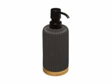 Distributeur de savon ou lotion en résine noir charbon 270 ml - five