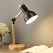 Einemgeld - Décoration Lampe de Table led Lampe de Bureau E27 Salon Lampe en Bois Moderne Réglable Luminaire Industrielle à Poser Lampes de Lecture