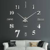 Ersandy - 3D Horloge Murale, diy Horloge Murale Digitale, Mouvement Silencieux, Horloge Murale Design Moderne, Horloge Murale Geante pour Chambre