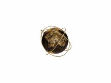Globe terrestre - flower - d 25 cm - noir et doré