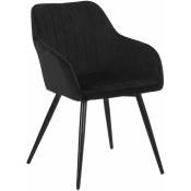 Happy Garden - Chaise en velours bertille noire - black