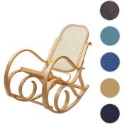 HW - Rocking-chair fauteuil à bascule, couleur noyer,