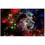 Hxadeco - Tableau Lion graffiti pop art - 80x50cm -