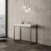 Itamoby - Table console extensible 90x40-300cm design blanc moderne Nordica