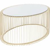 Karedesign Table basse ovale Wire 60x90cm laiton Kare