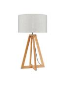 Lampe de table bambou abat-jour lin lin clair, h. 59cm