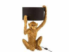 Lampe singe resine or 58 cm - l 35 x l 26 x h 58 cm