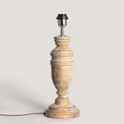 Ledkia - Pied de lampe à poser en bois Hausa iluzzia
