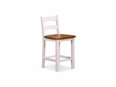Lot de 2 chaises hautes bois blanc 47.4x48.3x95cm -