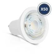 Lot de 50 ampoules led GU10 6W 75° Dimmable Miidex Lighting blanc-chaud-3000k