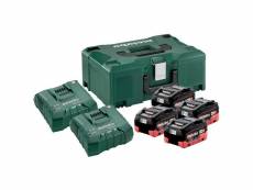 Metabo - pack 4 batteries 18 v lihd 8.0 ah avec 2 chargeurs asc ultra et coffret - 685135000