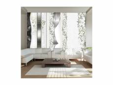 Papier peint parade of orchids in shades of gray l 100 x h 70 cm A1-SNEW010405
