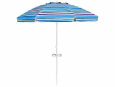 Parasol de plage inclinable 2,2 m avec porte-gobelet