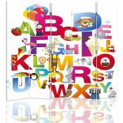 Paravent Enfant Alphabet Educatif et Coloré 5 Volets
