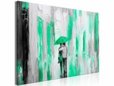 Paris prix - tableau imprimé "umbrella in love wide green" 80 x 120 cm