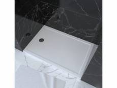 Receveur de douche a poser extra-plat en acrylique blanc rectangle - 120x80 whiteness 120