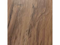 Revêtement de sol adhésif lames laminées pvc vinyle effet naturel compatible au plancher chauffant 28 pièces 3,92 m² classic warm oak chêne classique