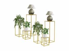 Set de 3 présentoirs à fleurs en métal doré ml-design 490011448