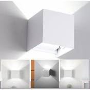Swanew - Applique murale led IP65 Extérieur Chambre à coucher Moderne Lampe Up Down Lampe 7W Blanc Blanc froid - Blanc