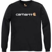 T-shirt manches longues noir - Logo poitrine - Taille L - Carhartt