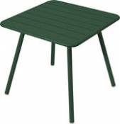 Table carrée Luxembourg / 80 x 80 cm - 4 pieds - Fermob vert en métal