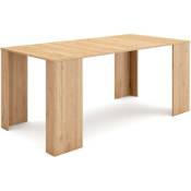 Table console extensible, Console meuble, 180, Pour 8 personnes, Table à Manger, Style moderne, Chêne - Skraut Home