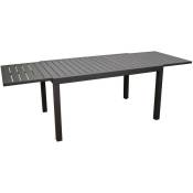 Table extérieure extensible en aluminium plateau à