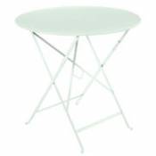 Table pliante Bistro / Ø 77cm - Trou pour parasol - Fermob vert en métal