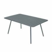 Table rectangulaire Luxembourg / 6 à 8 personnes - 165 x 100 cm - Fermob gris en métal