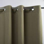 Thedecofactory - new york - Voilage en coton à oeillets gris vert 150x250 - Vert