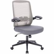Tom chaise de bureau chaise de bureau ergonomique réglable roulettes gris - Svita