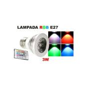 Trade Shop Traesio - Spot Led Multicolore Programmable Rgb Light E27 Gu10 E14 Mr16 Avec Télécommande -e27 -
