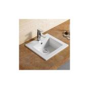 Vasque encastrable carrée céramique - 42x42 cm - Bent