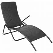Youthup - Chaise longue pliante Rotin synthétique