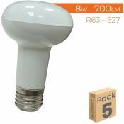 Ampoule led R63 E27 8W 700LM Blanc chaud 3000K - Pack