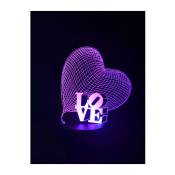 Babaflix - Lampe Led 3D Love - Multicolore