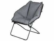 Bo-camp chaise de camping silvertown gris 428599