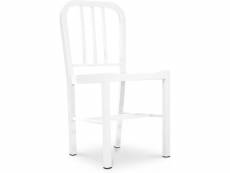 Chaise design jadon - acier blanc