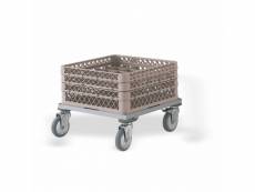 Chariot de transport pour casiers à vaisselle sans anse 560 x 600 mm - pujadas - - inox
