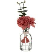 Composition florale en vase Carmen H30 cm - Atmosphera créateur d'intérieur - Rouge cerise