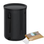 Composteur Bokashi en Plastique recyclé,noir, 9,6l+1 kg d'activateur