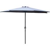 Demi parasol de balcon gris catane - grey